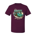 thumbnail image 2 of Wild Bobby, 1946 Vintage Ford Woody Chasing Waves Cars and Trucks Men's Graphic T-Shirt, Maroon, Small, 2 of 3
