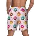 thumbnail image 4 of Uemuo Colorful Donuts Pattern Mens Swim Trunks Quick Dry Board Shorts with Mesh Lining, Stretch Beach Shorts Quick Dry No-Chafing Board Shorts-Large, 4 of 9