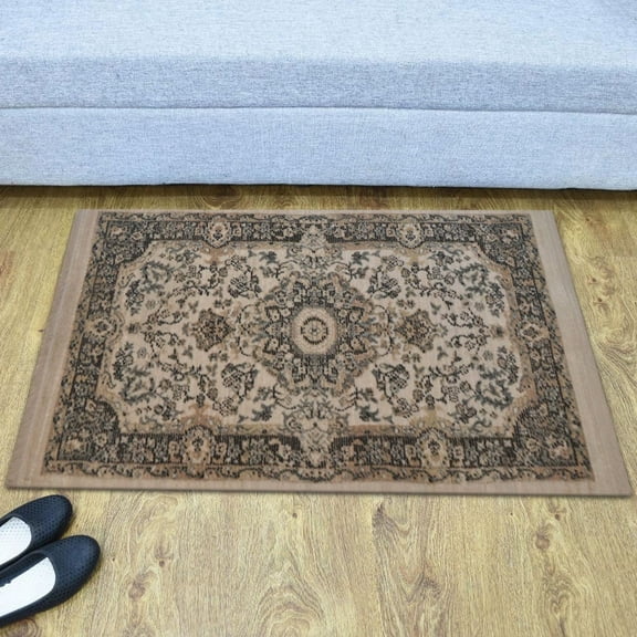 Machine Made Polyester 2'X3'10'' Durable Indoor Outdoor Rectangular Washable Oriental Pattern Footmat Mfm0107