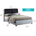 thumbnail image 4 of Glory Furniture Marilla Faux Leather Upholstered King Bed in Silver, 4 of 5