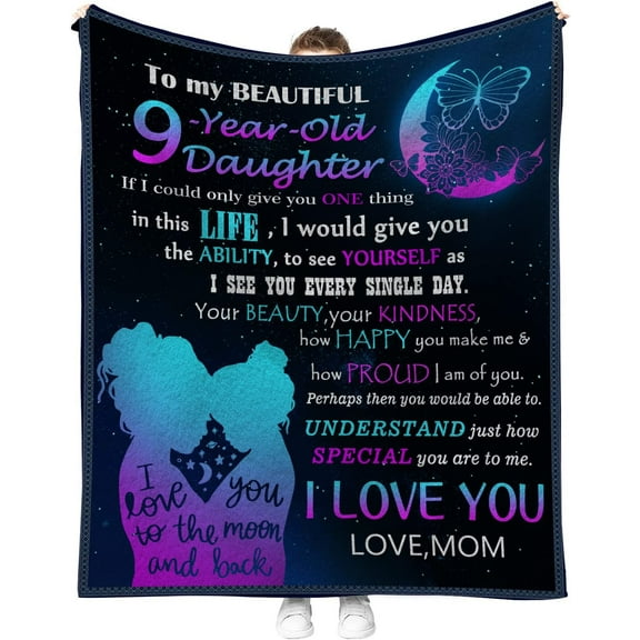 LHSHID 9 Year Old Girl Gifts Gifts for 9 Year Old Girls 9 Year Old Girl Gifts for Birthday 9 Year Old Daughter Throw Blanket Daughter Gifts from Mom 30"x40"