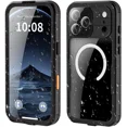 thumbnail image 1 of for iPhone 17 Pro Max Waterproof Case Compatible with MagSafe, Magnetic Waterproof Full Body IP68 Underwater Case Built-in Screen Protector Military Shockproof Phone Cover with Lanyard, 1 of 7