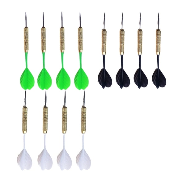 GARDVORA 12Pcs Darts One-Piece Steel Tip Darts,Safe and Strong Darts Metal Tip Set,Style11