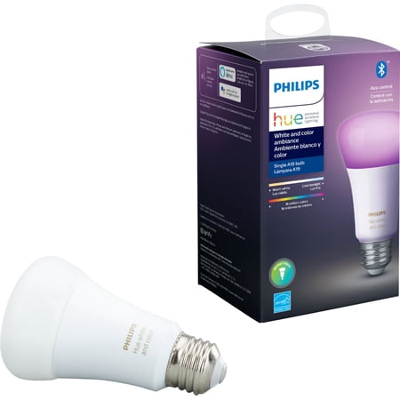 Used Philips Hue White & Color Ambiance A19 Bluetooth Smart LED Bulb - Multicolor - 548487 - Excellent Condition