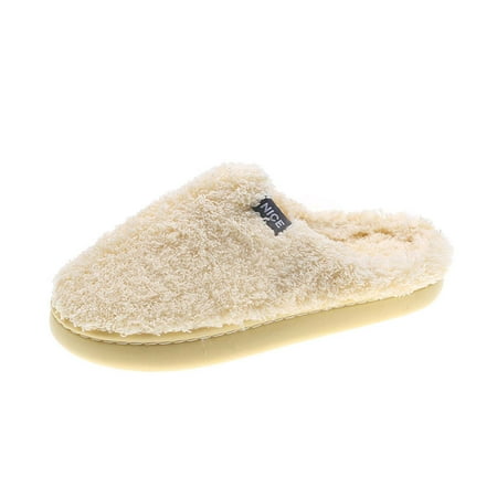 

Unisex Men s and Women s House Slippers Indoor Warm Memory Foam Anti-Slip Clearance Solid Color Baotou Wool Slippers Women s Indoor Home Winter Warm Leisure Cotton Slippers