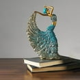 thumbnail image 2 of jifeng Peacock Dancer Figurines Dancing Sculpture Resin Crafts Bronze, 2 of 8