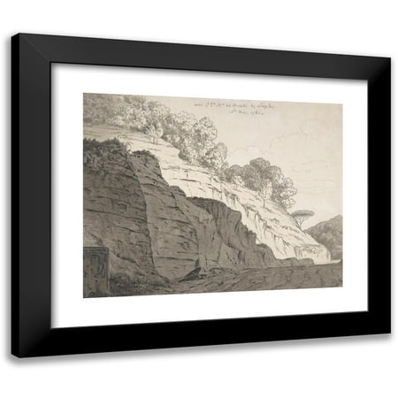 Thomas Jones 14x12 Black Modern Framed Museum Art Print Titled - Near Santa Maria De ’Monti, Naples (1781)