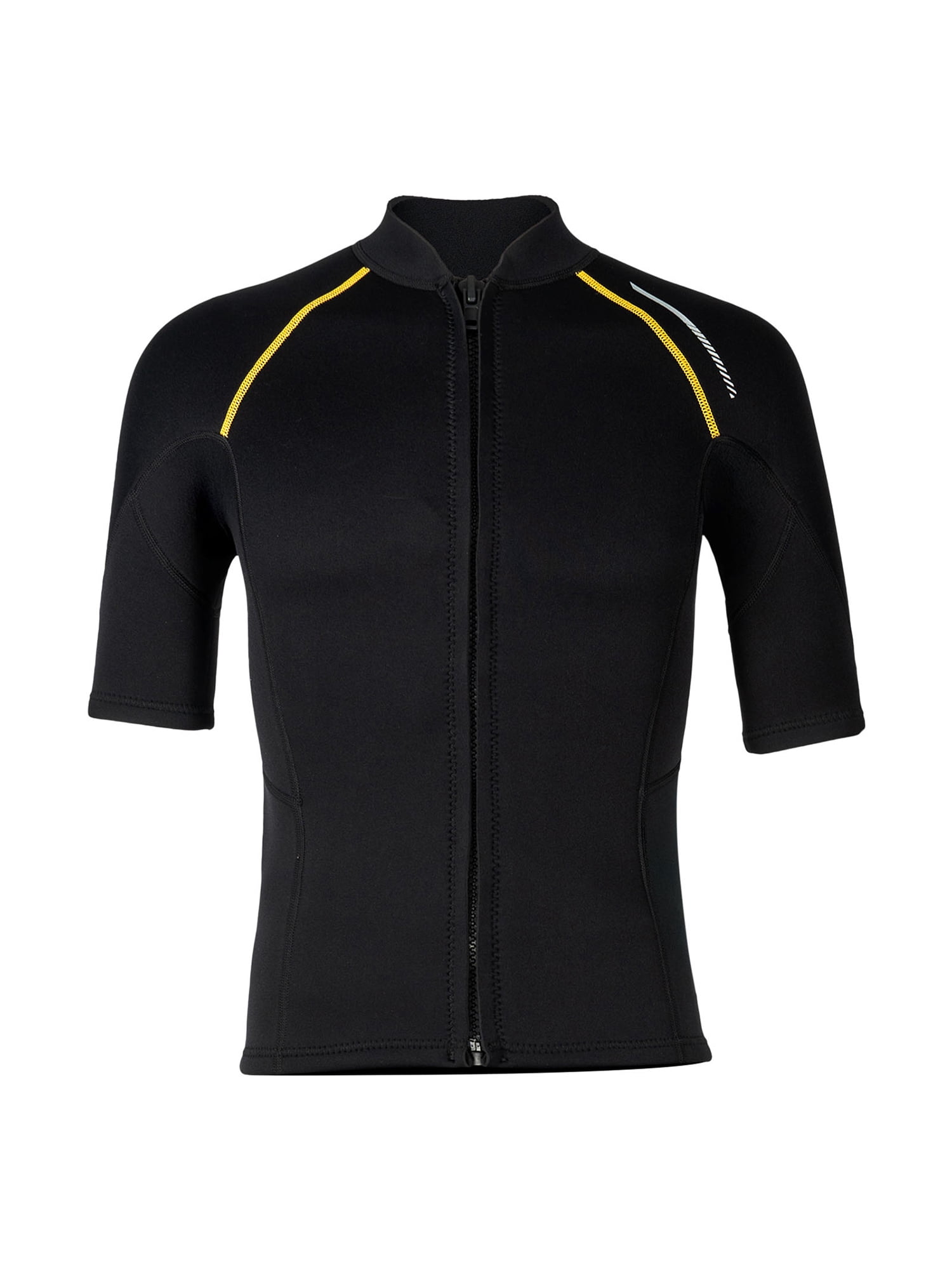 RASH 1mm タッパー　ML Raenseen Men's Rash Guard Swimsuit Tops Short Sleeves Front Zip