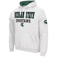 thumbnail image 2 of Men's Colosseum White Michigan State Spartans Sunrise Pullover Hoodie, 2 of 3