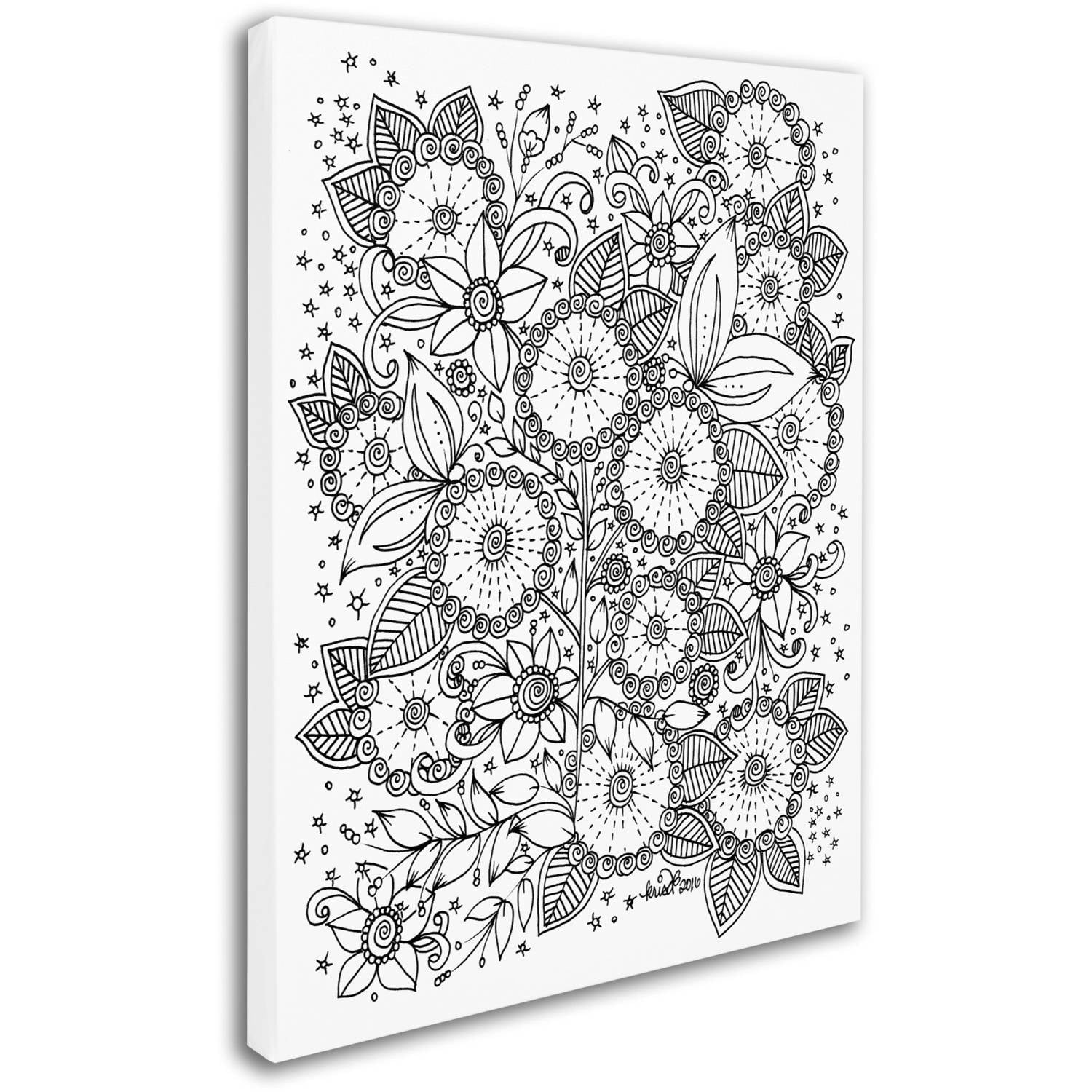 KCDoodleArt 'Zendoodles 14' 14 x 19 Canvas Art