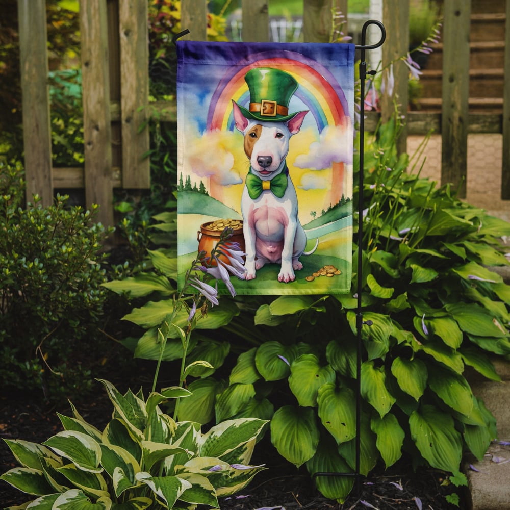 Bull Terrier St Patrick's Day Garden Flag 11.25 in x 15.5 in