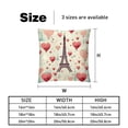 thumbnail image 5 of Eiffel Tower Set of 2 Velvet Throw Pillow Covers Inserts for Bed Pillow - 16x16 18x18 20x20 Inches with Unique Patterns for Various Occasions, 5 of 6
