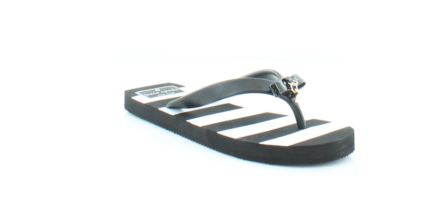 kate spade black and white flip flops