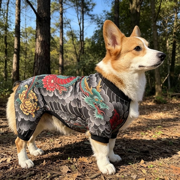 Pet Four-Legged Shirt Funny Cool Dog Jumpsuit Breathable Soft Puppy Bodysuit for Small Dogs All Seasons, 1 Count