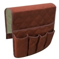 thumbnail image 2 of Mightlink Sofa Armchair Caddy Remote Control Holder, Couch Recliner Armrest Organizer, with 5 Pocket Storage for Magazine, Tablet, Phone, iPad, 2 of 6