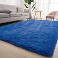thumbnail image 6 of Homore Cute Fluffy Velvet Carpet Soft Washable Area Rugs for Bedroom/ Living Room Decoration,8'x10',Light Navy, 6 of 7