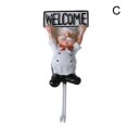 thumbnail image 1 of Cuisine Cartoon Chef Crochet Résine Puissant Cintre Mur de Stockage Rack(C), 1 of 2