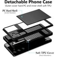 thumbnail image 2 of for Samsung Galaxy S23 Case Wallet Credit Card Holder ID Slot Sliding Door Hidden Pocket Men Women Anti-Scratch Dual Layer Hybrid Bumper Armor Protective Shell Back Cover 6.1" Black, 2 of 14
