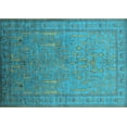 thumbnail image 1 of Ahgly Company Indoor Rectangle Oriental Light Blue Industrial Area Rugs, 2' x 5', 1 of 4