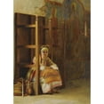 thumbnail image 3 of Theodoros Ralli 19x24 Black Modern Framed Museum Art Print Titled - Young Girl in a Greek Church, 3 of 5