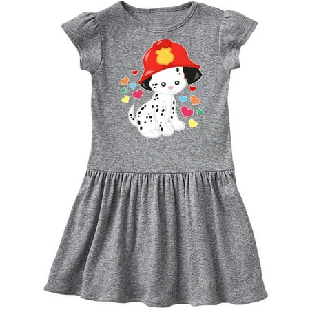 

Inktastic Valentine s Day Firefighter Dalmation Gift Toddler Girl Dress