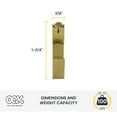 thumbnail image 6 of Ook Picture Hangers, 100 lbs, for Drywall and Wood, Steel, Brass Finish, Gold, 2 pack, 6 of 13
