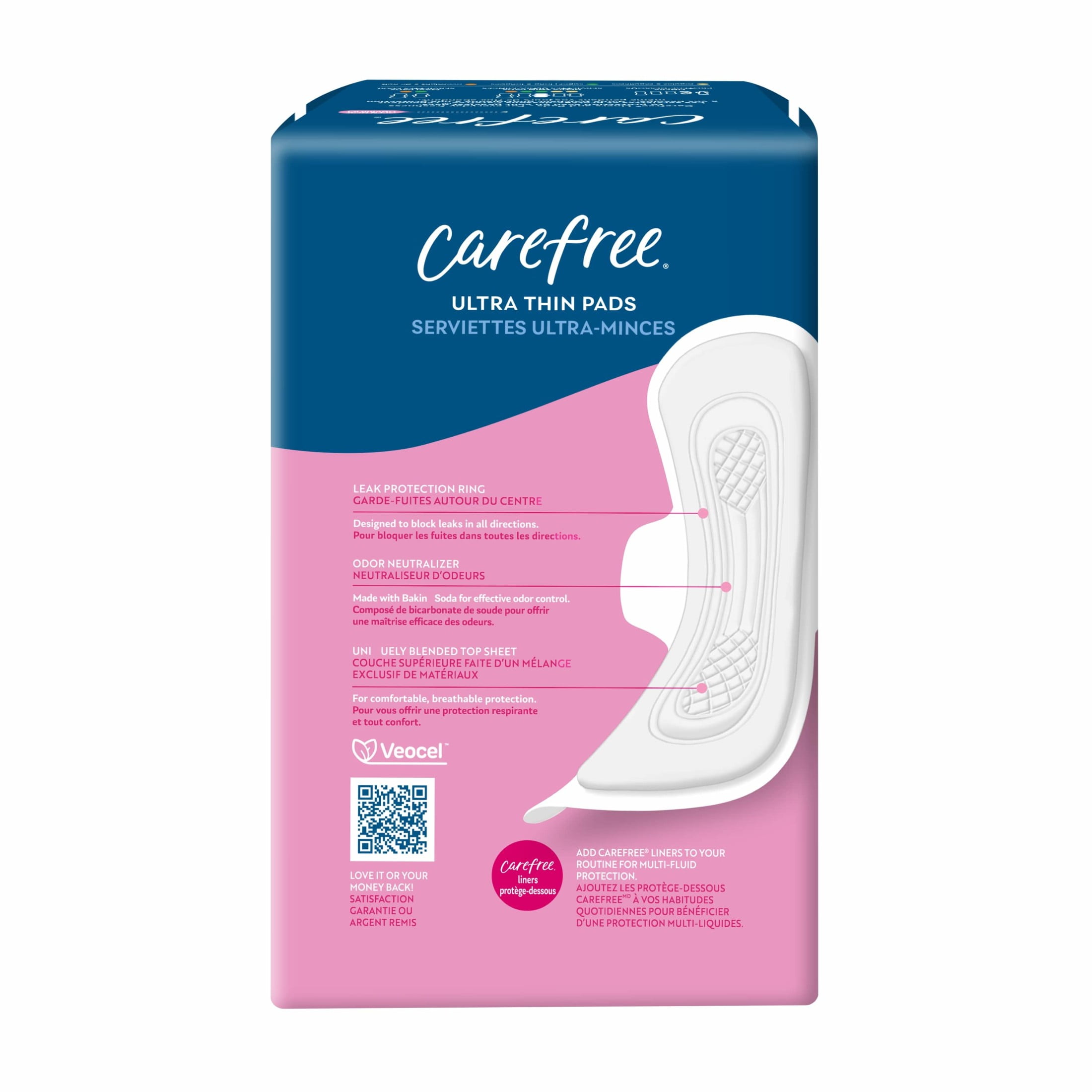 Carefree Ultra Thin Pads with Wings, Super, Long, 28 Count