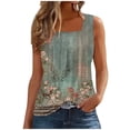 thumbnail image 2 of Puntoco Camisetas sin mangas ajustadas para mujer Camiseta sin mangas estampada para mujer Top suelto, 2 of 4