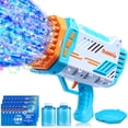 thumbnail image 1 of Pistola de burbujas Sloosh de 69 orificios con luces LED y solución, 1 of 7