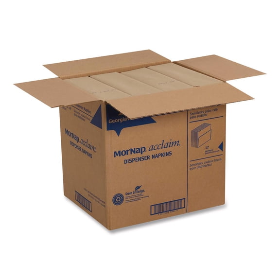 Dixie Interfold Napkin Refills, 1-Ply, 13 x 8.5, Brown, 900 Napkins/Pack, 12 Packs/Carton