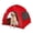 Red, variant on Pozico Blue Pet Tent for Small to Medium Dogs, Indoor Outdoor Use, Portable Oxford Fabric