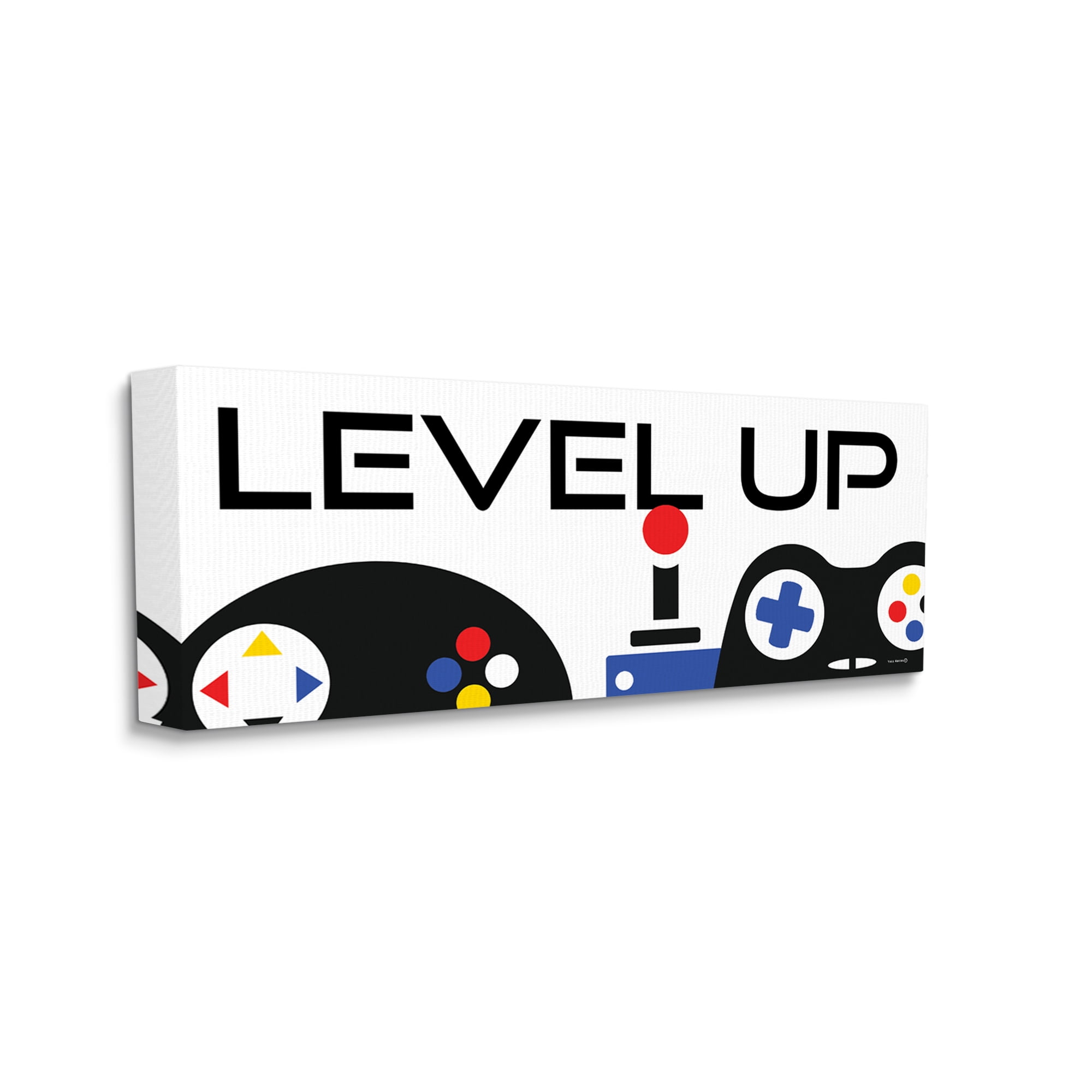 Stupell Level Up Varied Gaming Controllers Beauty & Fashion Painting Gallery Wrapped Canvas Print Wall Art