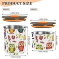 thumbnail image 3 of Cartoon Owl Leaves Airtight Coffee Bean Canister 30oz Food Storage Containers with Lids For Gournd, Tea, Sugar, Flour, Rice, Cereal, Candy Cookie Jar, 3 of 8