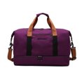 thumbnail image 1 of Minnieouse Bolsa de viaje impermeable de tela Oxford - Bolsas de viaje de separación seca y húmeda de gran capacidad para mujeres Envolturas para manijas de equipaje Púrpura, 1 of 6