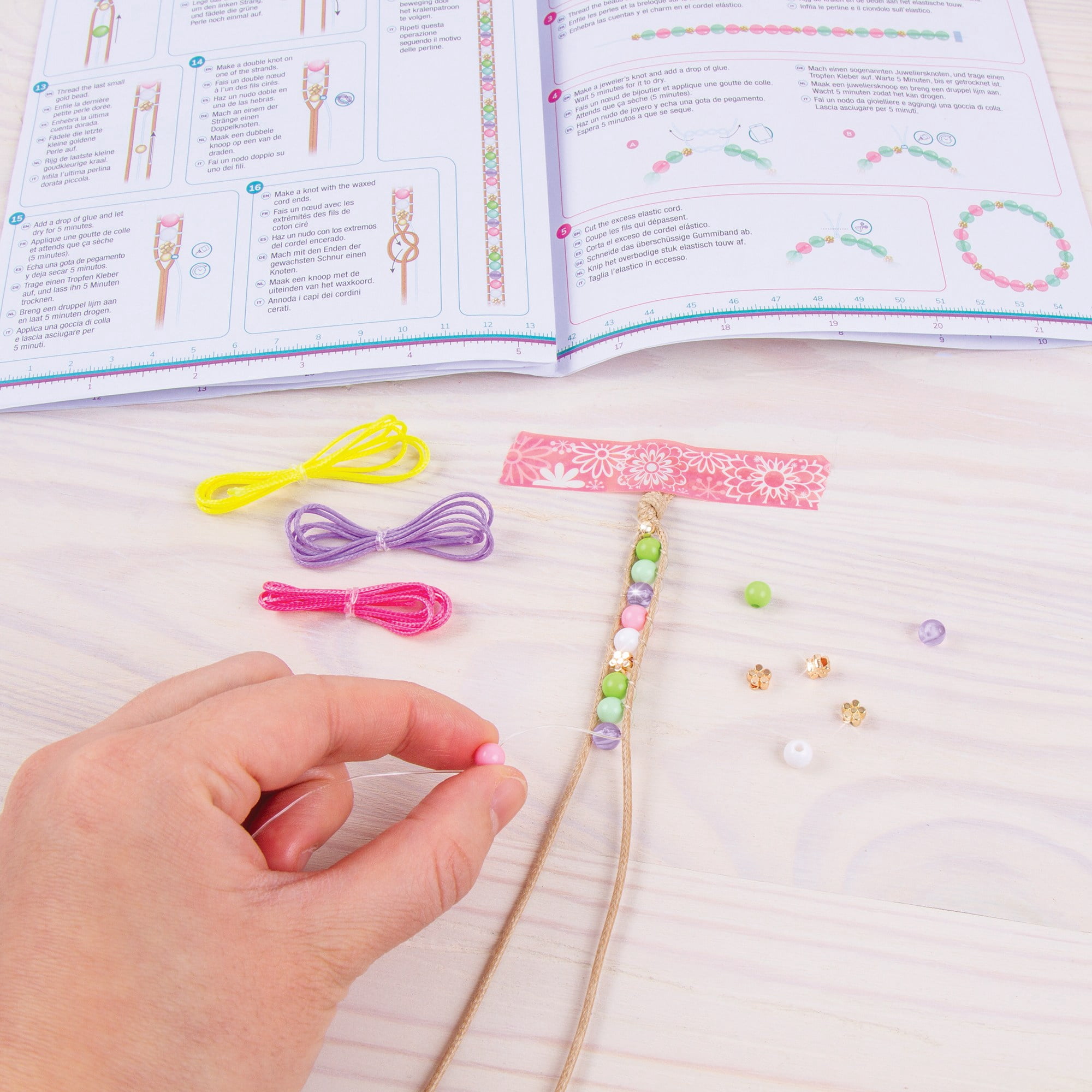 Make It Real: Crystal Dreams Nature Song - Create 9 Unique Charm Bracelets, 461 Pieces, Green Pink & Purple, All-In-One, DIY Charm & Bead Jewelry Kit, Tweens & Girls, Arts & Crafts, Kids Ages 8+