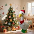 thumbnail image 3 of Dserfhy Christmas Porch Goose Outfits Santa Hat with Scarf Festive Costume Yard Goose Statue Clothes for 23" Goose Statue Patio Lawn Garden Decoration, 3 of 8