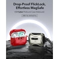 thumbnail image 2 of Funda para AirPods Pro ESR Cyber Series, color rojo oscuro, 2 of 9