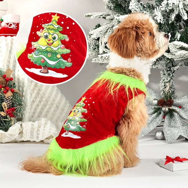 ¡Descuento del Día!, Ropa para perros pequeños y medianos de invierno para fiestas de Navidad Falda navideña Disfraces de Año Nuevo Disfraces festivos Akmoler