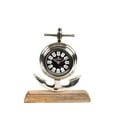thumbnail image 2 of Privilege  Brown Wood and Aluminum Clock, 2 of 2