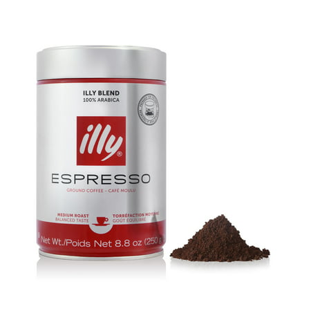 illy Ground Espresso Medium Roast Coffee, 8.8 Oz