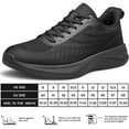 thumbnail image 3 of vibdiv Walking Shoes Men Lightweight Breathable Running Tennis Athletic Gym Workout Cross Training Slip on Sneakers All Black Size 9, 3 of 9