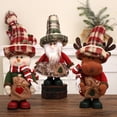 thumbnail image 1 of Xihbxyly Muñeca de Pie con Sombrero de Copa, Tela Festiva de Lino y Felpa, Diseño de Postura Estable, Decoración Navideña para El Hogar, Ambiente Festivo Acogedor, Ideal para Sala de Estar o Tienda,, 1 of 6