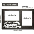 thumbnail image 2 of 1 Pc Picture Frame for Grandpa Black MDF Two Photos Frame Best Grandpa Ever Frame Love to Grandpa 3D Photo Frame Gift From Grandson Granddaughter for Birthday 4x6 Inch Black, 2 of 7