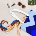thumbnail image 5 of ZNDUO Canvas Tote Bag, Blue Stripes Pattern Reusable Grocery Bags for Shopping, Gym, School, Beach, 5 of 8