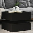 thumbnail image 1 of vidaXL Coffee Table with LED Lights Black 50x50x40 cm, 1 of 5