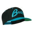 thumbnail image 5 of Bucks Embroidered Flat Bill Cap - Teal Black OSFM, 5 of 5