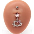 thumbnail image 3 of Anillo para el ombligo con forma de mariposa, forma de corazón, cabeza de gato, conejo, corona, anillo para el ombligo, accesorios para perforación corporal, 3 of 4