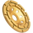 thumbnail image 1 of 115mm X 22,2mm 4,5 Pouces Diamant Disque de Broyage Double Rangée Abrasif Coupe Segment de Roue de Coupe Roues Meuleuse Angulaire pour Béton Granit Pierre Marbre de Maçonnerie et Enlever le Plâtre, 1 of 5
