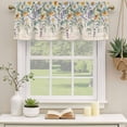 thumbnail image 2 of 2 Pack White Yellow Daisy Valance for Window Eucalyptus Leaves Lavender Spring Retro Letter Kitchen Valance Rod Pocket Short Curtain Topper Decorative Window Treatment for Living Room Bedroom 60"x18", 2 of 9
