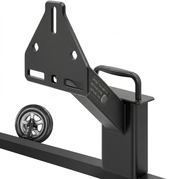Trailer Spare Tire Mount, 160 lbs Capacity Spare Tire Carrier, Fits 4/5/6/8 Lug Wheels (4" to 6.5" Bolt Patterns)